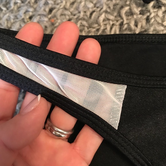 Black mesh trim bikini- large NWT - Picture 3 of 3